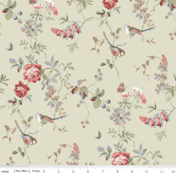 Anne of Green Gables - Floral with Birds - Sage